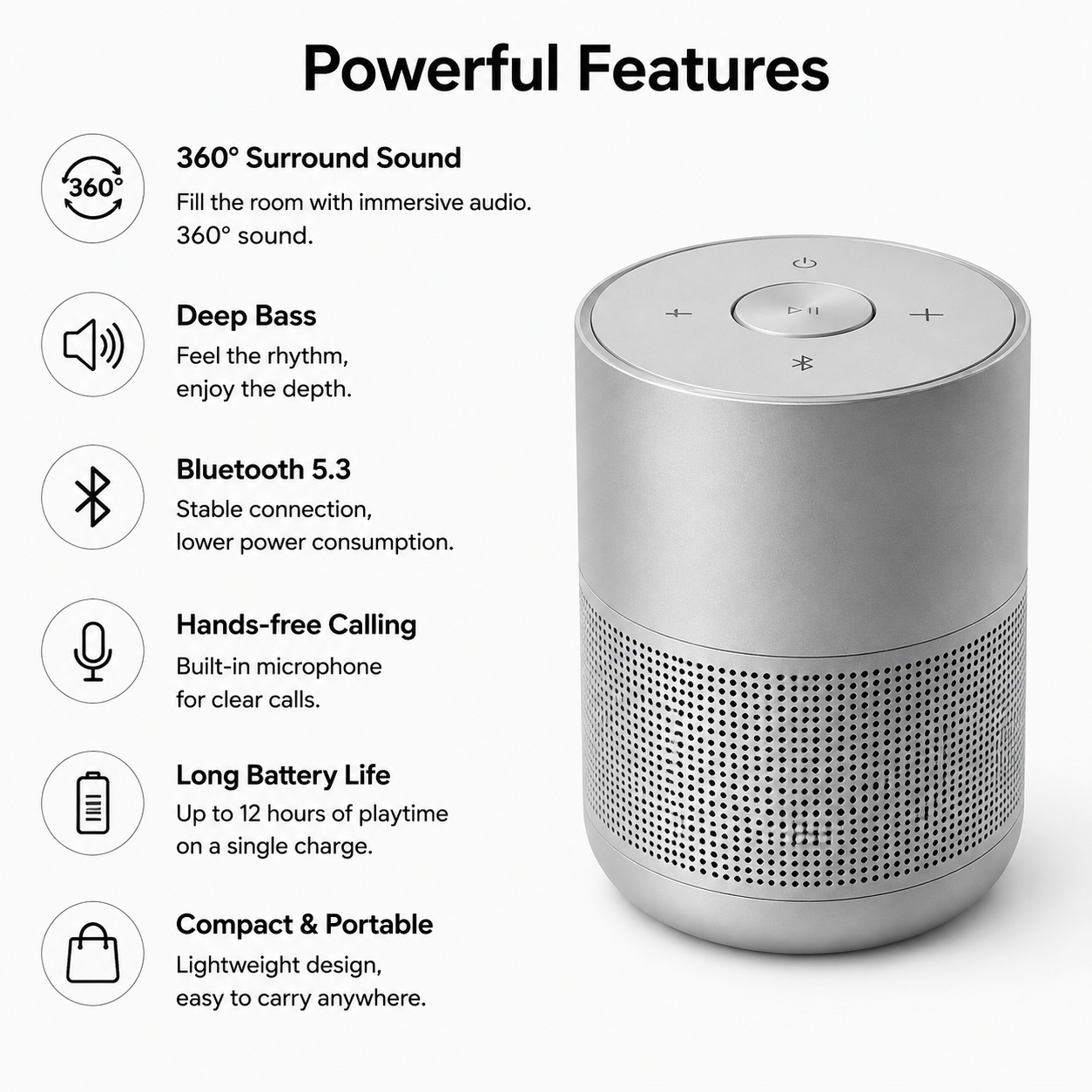 Premium Metal Smart Bluetooth Speaker