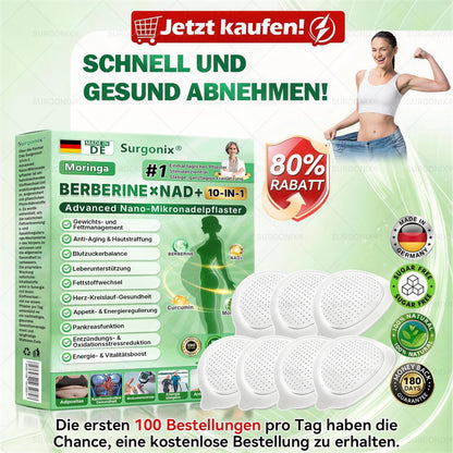 𝗢ffizieller Shop | 🏆 𝖲𝗎𝗋𝗀𝗈ᴎ𝗂𝗑® 𝗠𝗼𝗿𝗶𝗻𝗴a · 𝗕erberin ＆ NAD＋10-IN-1 𝗙ortschrittliches 𝗡ano-Mikronadel-𝑷𝒇𝒍𝒂𝒔𝒕𝒆𝒓 (1x täglich, sichtbare Veränderungen in 7 Tagen) ✨ Für Adipositas, Herz-Kreislauf-Gesundheit, Diabetes, Schlafapnoe, Gelenkprobleme u.v.m🏆