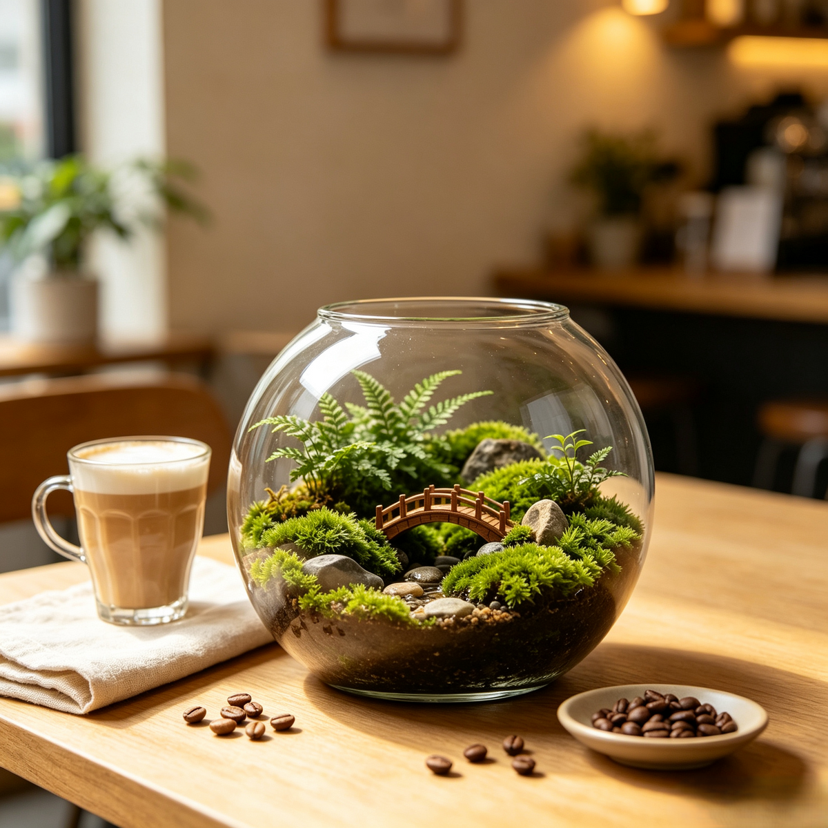 Open-Top Round Glass Terrarium Bowl
