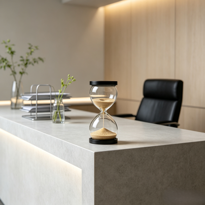 Classic Glass Hourglass Decor