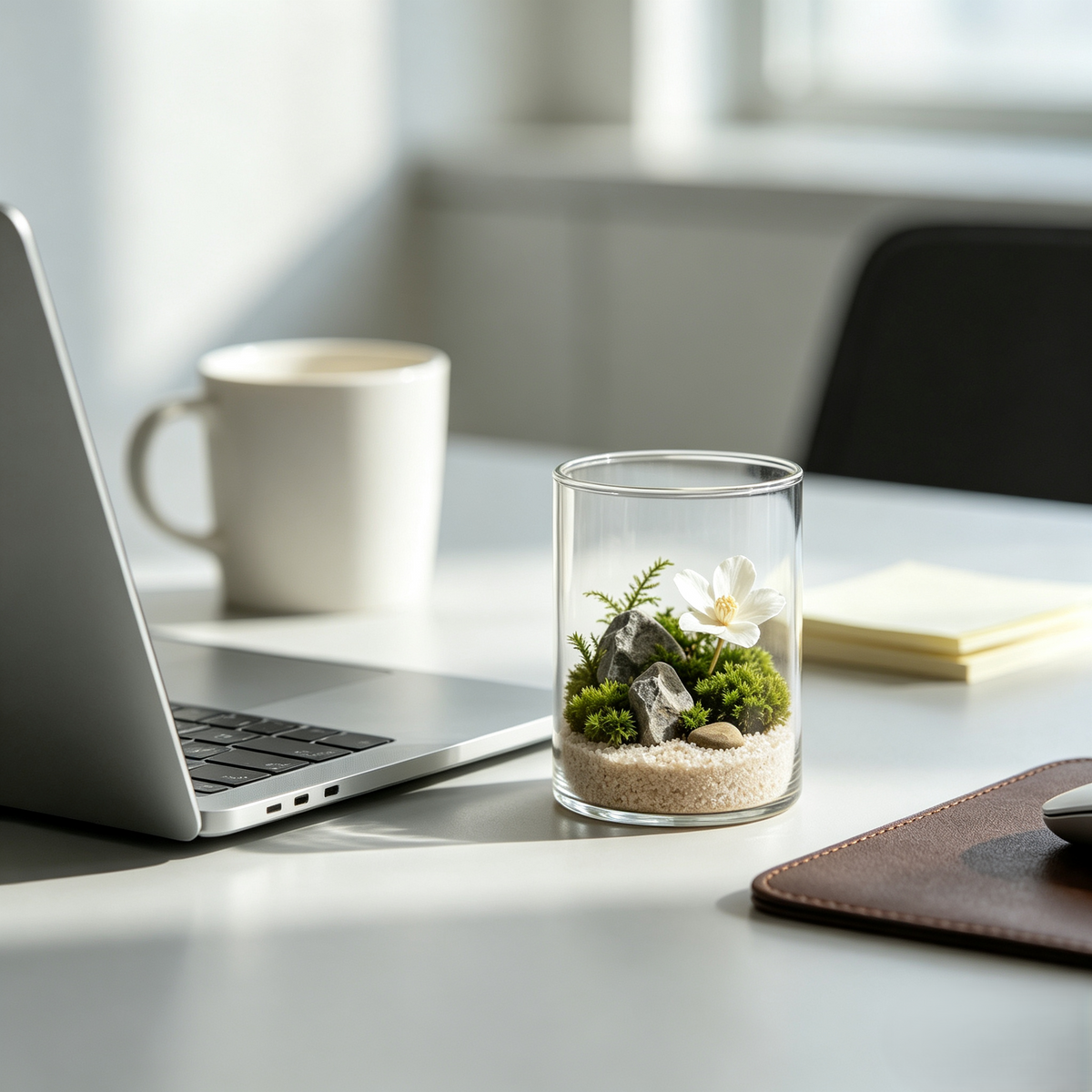 Cylindrical Clear Glass Terrarium Jar