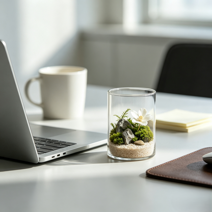 Cylindrical Clear Glass Terrarium Jar