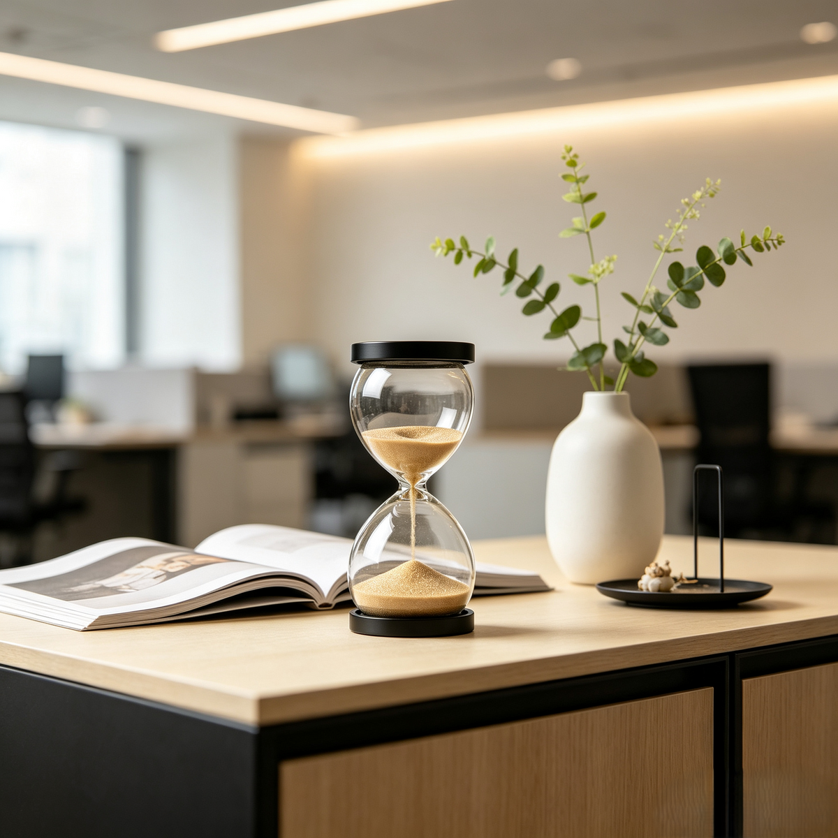 Classic Glass Hourglass Decor