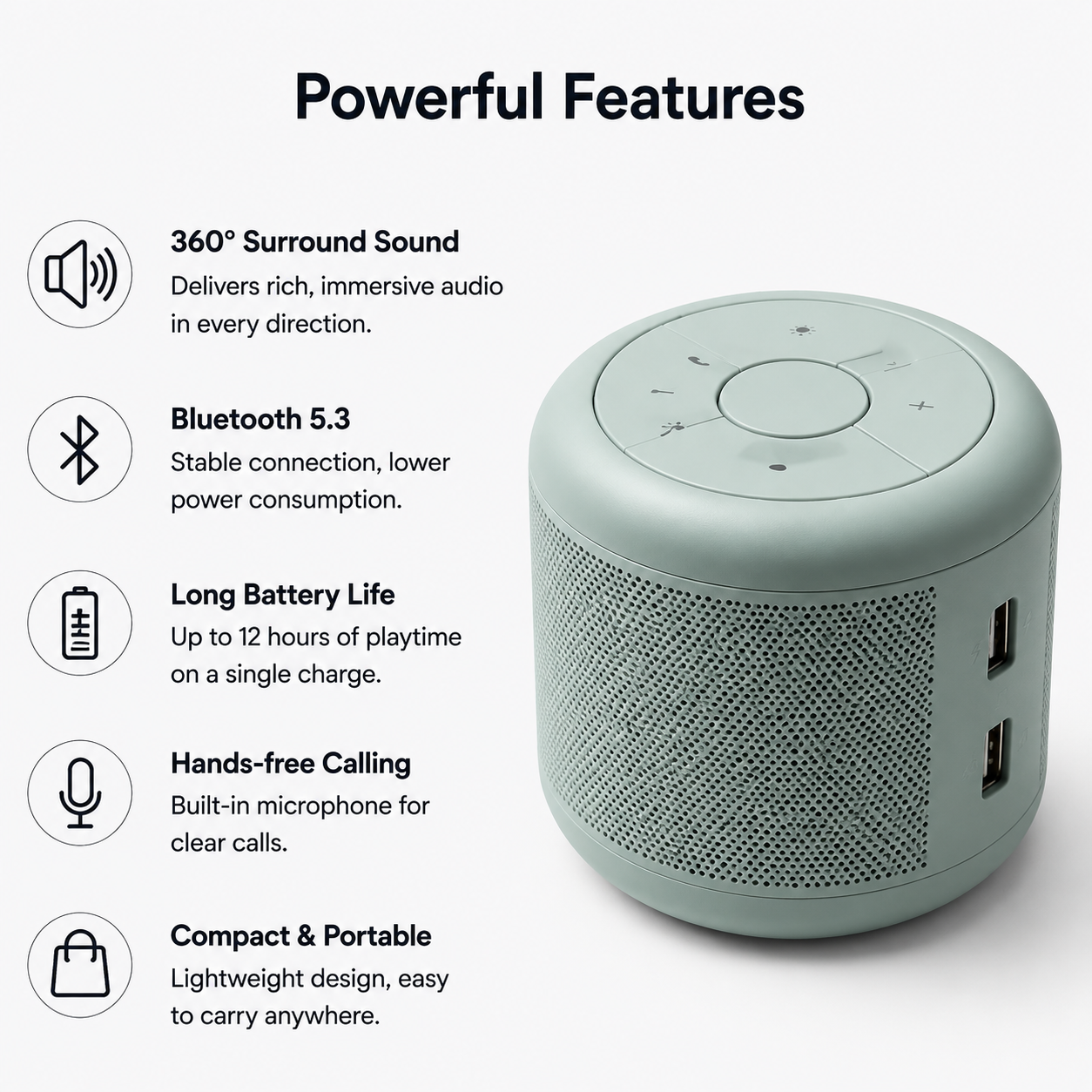 Small Size Big Sound Pastel Bluetooth Speaker
