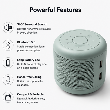 Small Size Big Sound Pastel Bluetooth Speaker