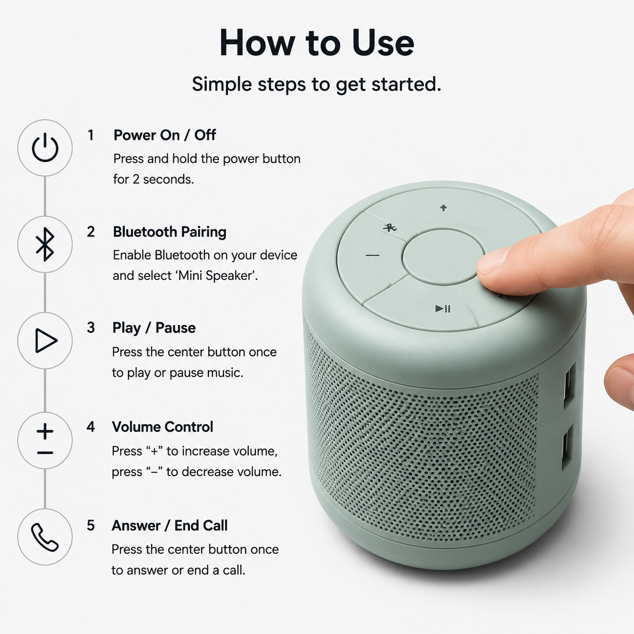 Small Size Big Sound Pastel Bluetooth Speaker