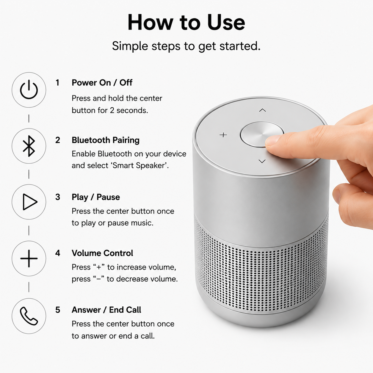 Premium Metal Smart Bluetooth Speaker