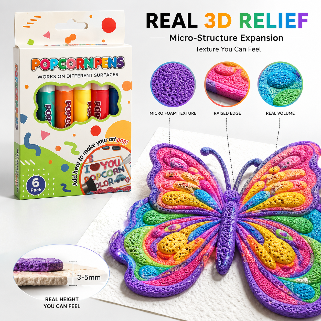 【⏰-30% OFF】🔥Last Day Promotion 60% OFF丨IEY® 🖍️3D Relief Art Pen – Turn Flat Drawings Into Touchable 3D Art🪄
