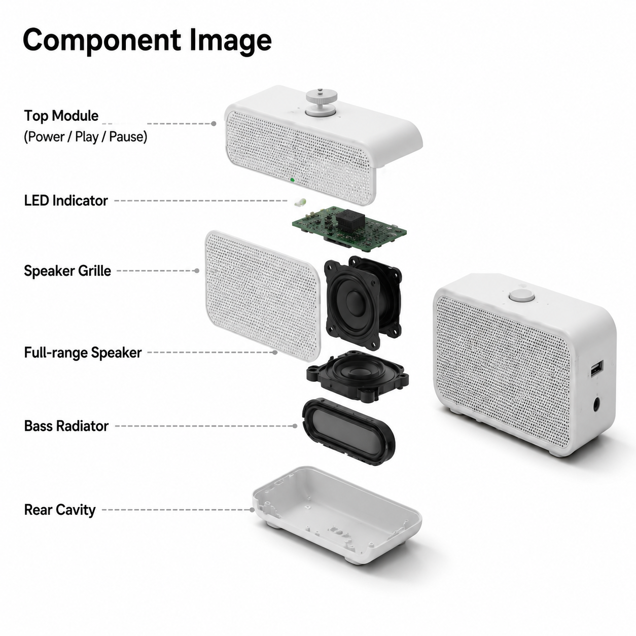 Multi-Function Minimalist Box Bluetooth Speaker