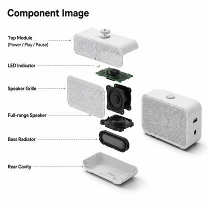 Multi-Function Minimalist Box Bluetooth Speaker