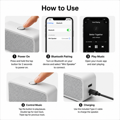 Multi-Function Minimalist Box Bluetooth Speaker