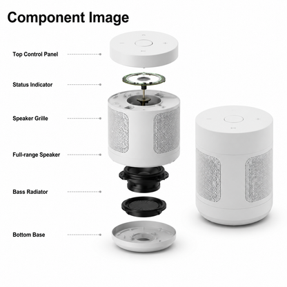 Minimalist Round Bluetooth Speaker