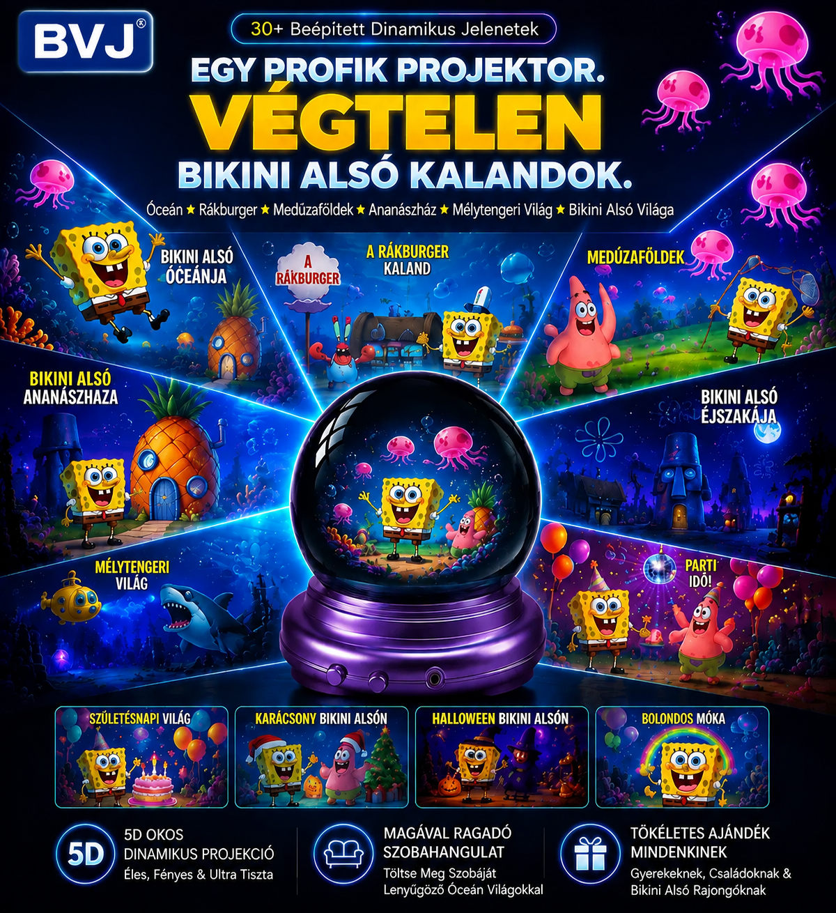 BVJ®🪄 Éjszakai Fény Projektor🔮